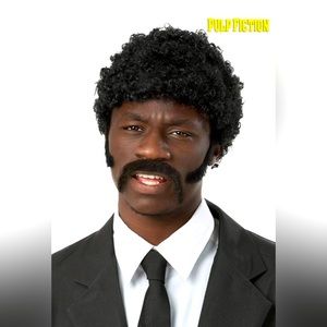 SOLD
 Pulp Fiction Adult Jules Winnfield Wig and Facial Hair Set Standard Black